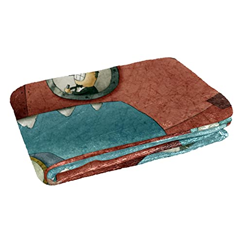Couverture chaude imprimé poisson plaid isolant thermique canapé lit
