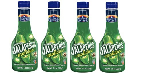 Jalapenó Hot Chopped by Clemente Jacques Net Wt. 7 Oz (220g) each – Pack of 4