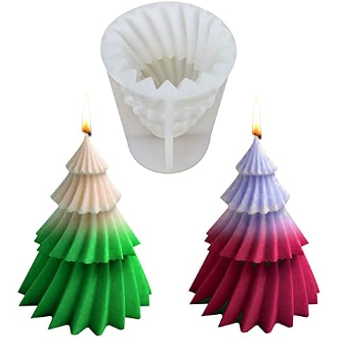 Silicone Candle Moulds for Tree Candle Making Soap Candle Moulds Aromatherapy Tree Epoxy Resin Molds Geometric Candle Maker for Home Birthday Party Decor Supplies Handmade Craft Gift Cover