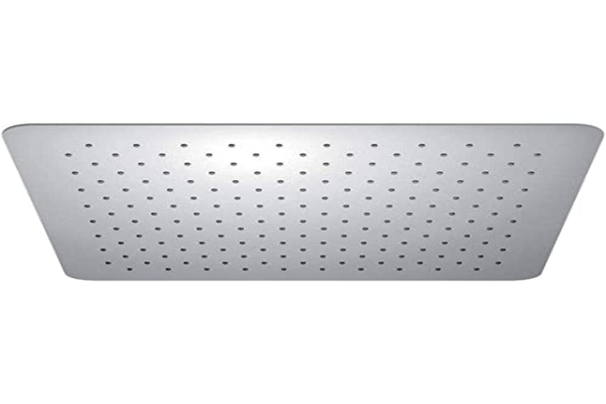 Soffione anticalcare in acciaio inox 300x300mm ultrapiatto