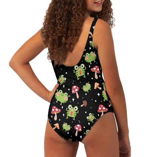 Image of YEXIATODO Kids One Piece Swimsuit for Teen Girls Womens Bathing Suit High Waist Bikini Set Girls Swimsuit for 7-18 Years Old
