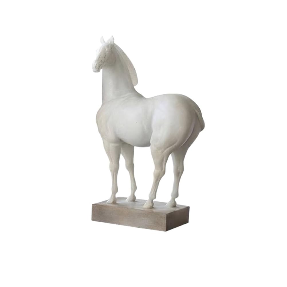 Hhhxkkuu Light Luxury Style Galloping Horse Sculpture 23.5x12x41cm