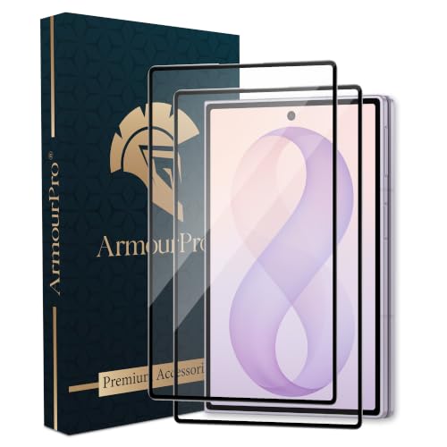 Image of ArmourPro Tempered Glass for Samsung Galaxy Z Fold 8-9H Anti Scratch Screen Protector, Edge to Edge Coverage, HD Clarity, Smooth Touch, Case Friendly | Black, Pack of 2