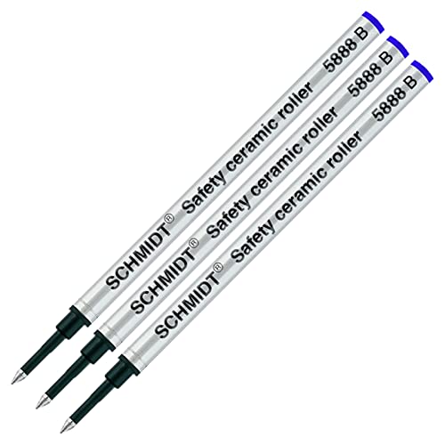 Recharges roller céramique Schmidt 5888 B bleu large pour écriture fluide