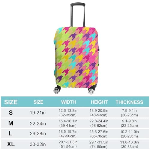 Houndstooth Luggage Covers Washable Anti Scratch Luggage Cover Suitcase Covers Stretchy Baggage Cover for Suitcase Decorated Accessories M2
