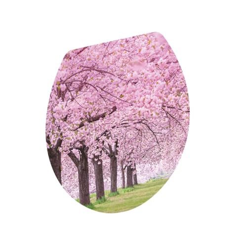 Generic Toilet Seat Lid Sticker Bathroom Toilet Sticker 3D Stickers Creative PVC Removable Toilet Seat Cover Decal for Office Bedroom, Style B