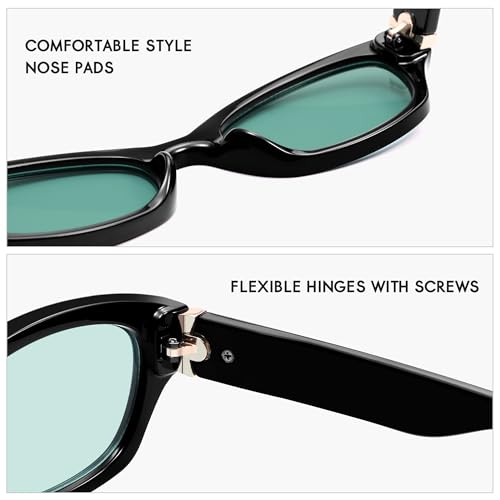Retro Cat Eye Sunglasses for Women Men Narrow Rectangle Cateye Sunnies Y2k Trendy AR822744