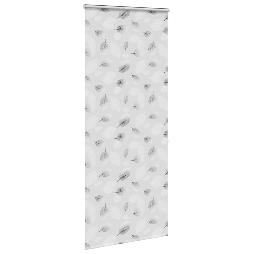 Tenda a rullo per doccia con cassetta, 100 x 240 cm, impermeabile PEVA, motivo foglie, per bagno e doccia, facile da montare, salvaspazio, sicura per bambini, durevole