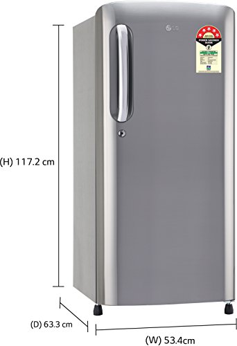 Image of LG 190 L 4 Star Inverter Direct Cool Single Door Refrigerator(GL-B201APZY, Shiny Steel)