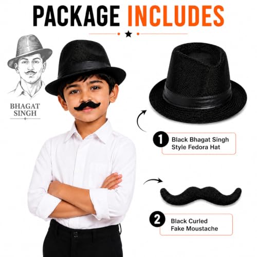 Image of Raj Costume Freedom Fighter Costume for Kids | Independence Day Fancy Dress | Patriotic School Function Dress | Boys & Girls