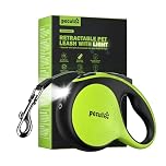 Pecute Hundeleine 8m, Rollleine für Hunde mit LED-Licht, 360° Verknotungsfreier verlängerter Leine, Wiederaufladbarem, Rutschfestem Griff und Schnellbremsknopf, für Große bis zu 50 kg Gewicht