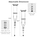 Folding Aluminum Under Arm Crutches, Pair of Lightweight Crutches for Adults and Teenager 4'7