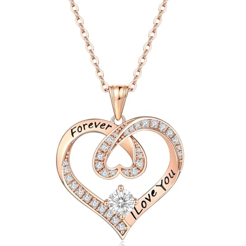 Collar de plata S925 con zafiro y colgante de corazón de lujo para mujer