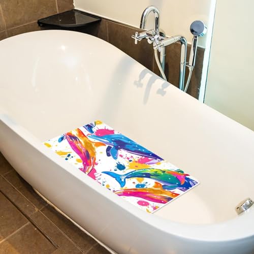 Tapis de bain antidérapant de qualité supérieure motif dauphin extra long - 6