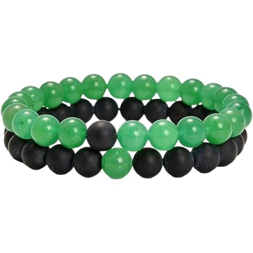 Bracelet couple agate et aventurine pour le style au quotidien