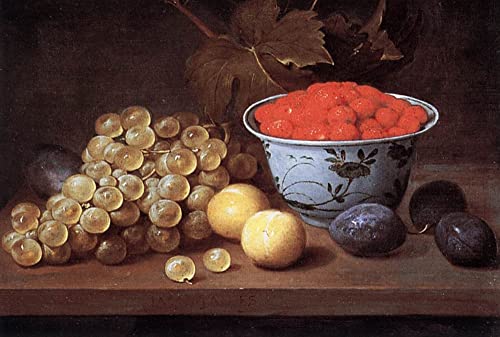 Affiche impression toile peinture murale nature morte fruits Jacob Fopsen Van Es 60x90cm