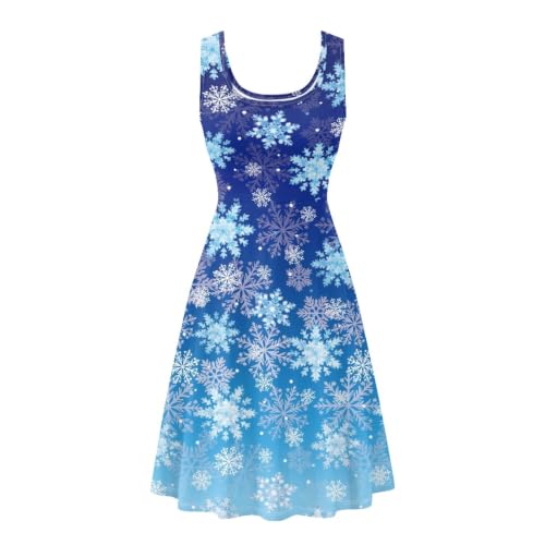 Image of Dreaweet Casual Sleeveless Dresses for Women Girls, Round Neck Tank Dresses with Pockets Summer Sundress Size XS-4XL