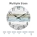 CHYLIN Wall Clock - 18 Inch Silent Non Ticking Wall Clocks Battery Operated, Wooden Rustic Farmhouse Larger Clock Decorative for Living Room, Kitchen (Blue)