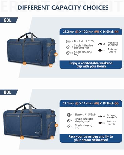 Gonex 100L Dark Blue Duffle