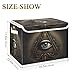WOIWB Collapsible Storage Bins-All Seeing Eye 1Pack, 16.5x12.6x11.8 inch Fabric Lidded Closet Boxes with Handle, Storage Organizer Basket Container for Home Office
