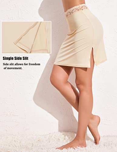 Image of Avidlove Half Slips for Women Underskirt Slip Skirt with Floral Lace Waistband