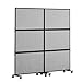 VEVOR Office Divider, 2 Panel Office Partition, Freestanding Office Divider Wall Partition & Privacy Divider Reduce Noise and Room Separation, Light Grey