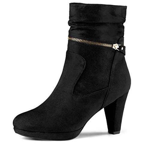 Allegra K Women's Ankle Zip Platform Boots Cover
