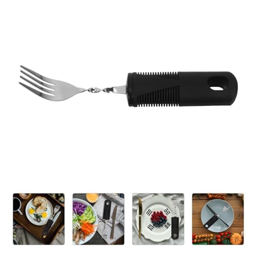 NOLITOY Adaptive Utensil, Bendable Fork Anti Shake Silverware Adaptive Eating Utensils Self Feeding Cutlery Utensil Weighted Utensils for Adults Elderly Disabled