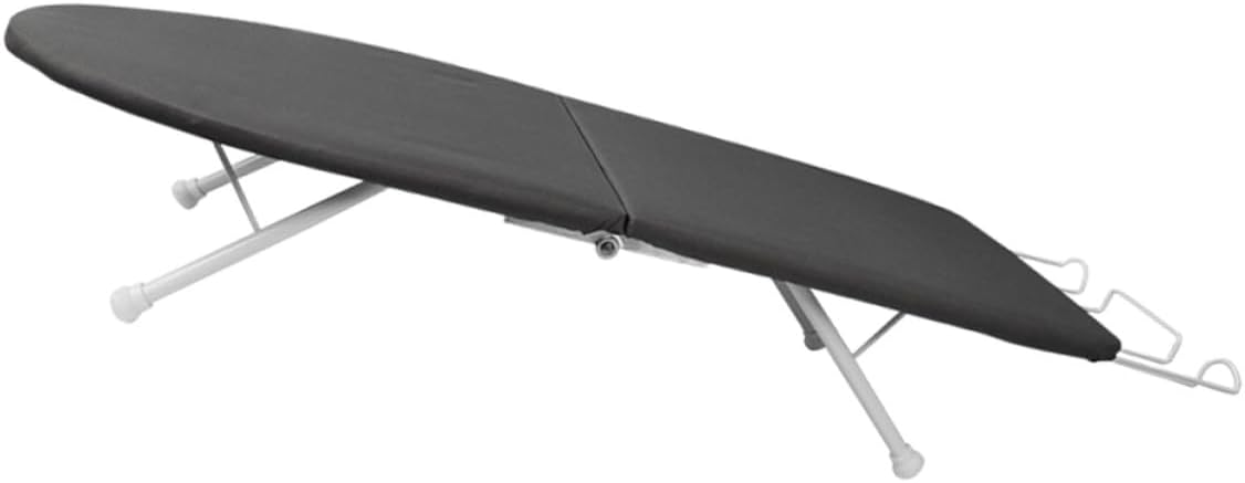 Foldable Tabletop Ironing Board with Iron Rest Small Portable Clothes Ironing Rack for Home Use Compact Heat-Resistant Cover