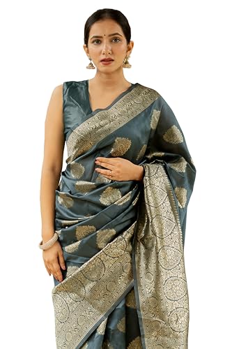 Image of Subham Saree for Woman Silk Cotton Kanjivaram | Soft Easy to Drape Daily Wear Sari with Blouse Fabric