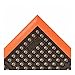 Superior Manufacturing 549S4064OB Safety Stance 549 Anti-Fatigue Mat, 4-Sided Borders, 40" x 64" Size, Black/Orange