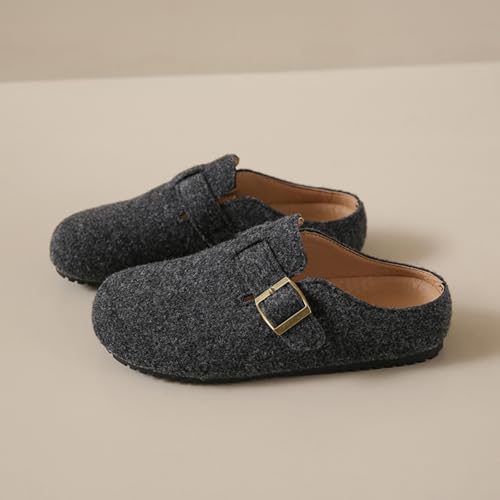 Womens Clogs - Full Grain Genuine Leather Memory Foam Slippers for Women Arch Support Womens Slippers - Non Slip Clogs for Women Cork Footbed - Women's Mules (Grey,7.5)2