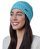 Revony Chunky Knit Slouchy Beanie for Women – Soft, Warm & Easy to Wear All Winter Teal