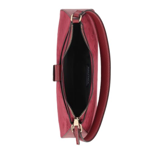 Image of Nautica Voyager Hobo Bag for Women, Vegan Leather Women's Purse, Large Shoulder Handbag with Zipper Closure