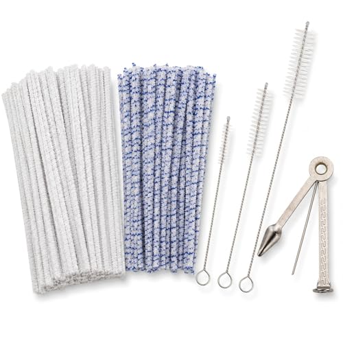 Pipe Cleaning Kit, 150 Soft & 50 Bristle Cleaners with 3-in-1 Tool