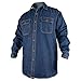 Revco FS8-DNM-XL X-Large Denim Fire Resistant Long Sleeve Cotton Welding Shirt