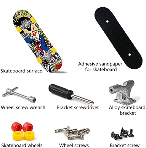 5Pcs / Set Mini Finger Skateboard Board Deck Game Toys, Sport Toy Child Repair Tech Tool Diy Kit, Kids Children Finger Skater #TOP2