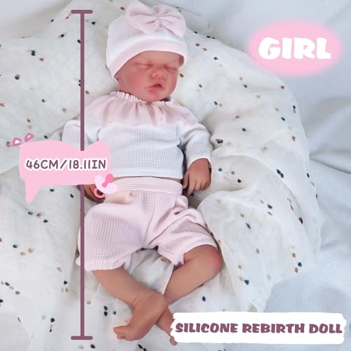 Muñeca Reborn Bebé de Silicona Realista 49 cm miniatura 3