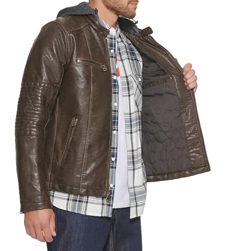Image of Levi's Men's Faux Leather Racer Jacket