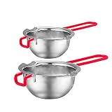 Stainless Steel Double Boiler Pot Set for Melting Chocolate, Butter, Cheese, Caramel and Candy, Incl