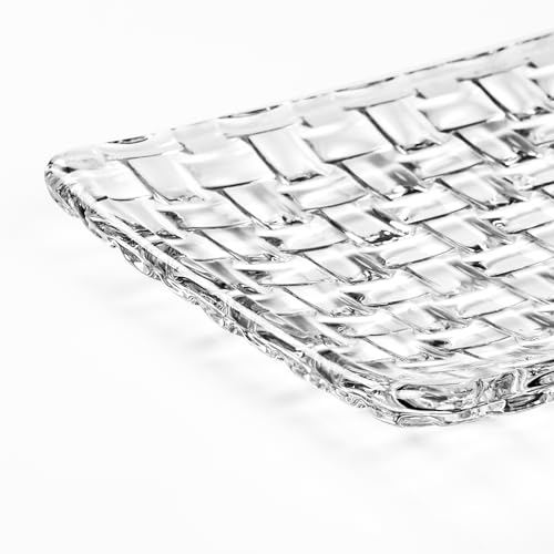 Timoarbe GL2500 Crystal Glass Serving Tray Rectangular 11 Inch thumb #1