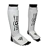 Twister-Muay-Thai-Boxing-KickboxingKarate-Taekwondo-MMA-Elastic-Cloth-Shin-Instep-Padded-Guards-Shin-in-Steps-Shin-Guards-Different-Sizes-Pair BadBoxe Muay Thai, Boxing, Kickboxing,Karate, Taekwondo, MMA Elastic Cloth Shin & Instep Padded Guards, Shin in Steps, Shin Guards, Different Sizes (Pair) (White/Black, S/M)