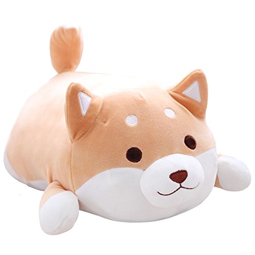 elfishgo Corgi Dog Plush Toys Creative Corgi Dog Butt Shaped Plush Soft Pillows 36cm (Brown)