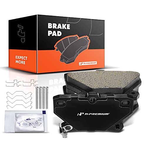 A-Premium Rear Ceramic Disc Brake Pads Set Compatible with Select Pontiac and Toyota Models - Vibe 2003-2006, Celica 2000-2005, Corolla 2005-2006, Matrix 2003-2007, L4 1.8L, with Hardware, 4 Pcs by A-premium - Used condition - CA$15.52