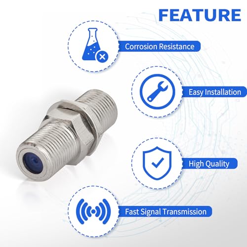 Adaptador F hembra a hembra tipo coaxial 2 piezas miniatura 5