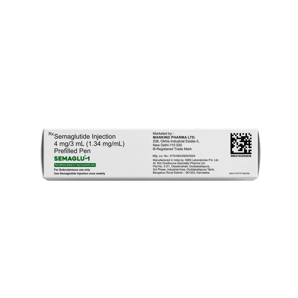 Semaglu 4mg/3ml Injection : Amazon.in: Health & Personal Care Semaglu 4mg/3ml Injection : Amazon.in: Health & Personal Care
