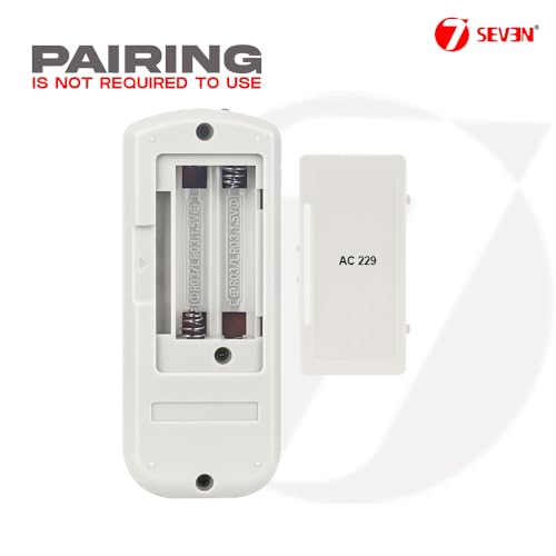 Image of 7SEVEN Compatible with Panasonic AC Remote Control 229 Model Suitable for 1 1.5 2 Ton Spilt and Window Air Conditioner - Match Key by Key Exactly with Existing Remote Function