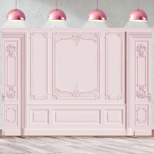 Fondo Fotográfico Rosa 7x5ft para Fotografía en Sala Vacía miniatura 5