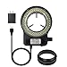 144 64 LED Ring Light Illuminator for Stereo Microscope, Adjustable Ring Light Lamp Industry Monocular Binocular Trinocular Soldering Stereo Repairing Microscope Video Camera (144 LED Detachable Plug)