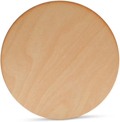 Círculos de madera contrachapada de 6 pulgadas, 18 pulgadas de grosor, recortes redondos de madera, paquete de 5 círculos de madera contrachapada de
